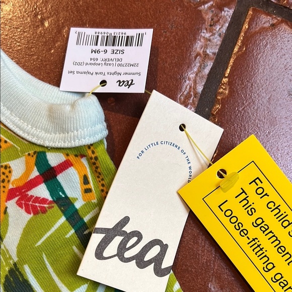 NWT Tea Collection Jungle Print Leopard Kids Matching Set - Picture 4 of 10